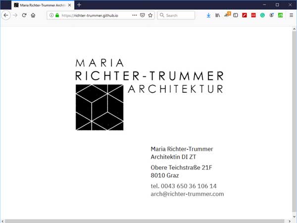 Maria Richter-Trummer Architektur - Holding Page